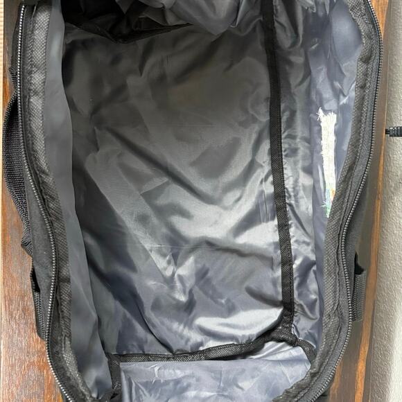 Port Authority Black Grey Lined 100% Polyester Feed The Children Logo Dufflebag - Picture 7 of 10